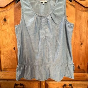 Cody & Borrow XL Drawstring Top Blue